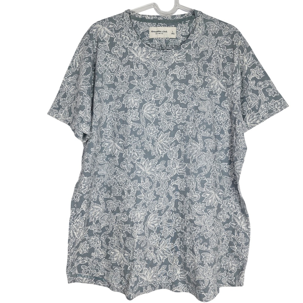 Abercrombie Fitch Soft A&F Tee‎ T Shirt Leaf Cotton Boho Hippie Surf Mens Large